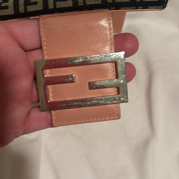 FENDI Zucca coral leather Double snap Donna wallet with card dust cover & box 💗 - Picture 10 of 12